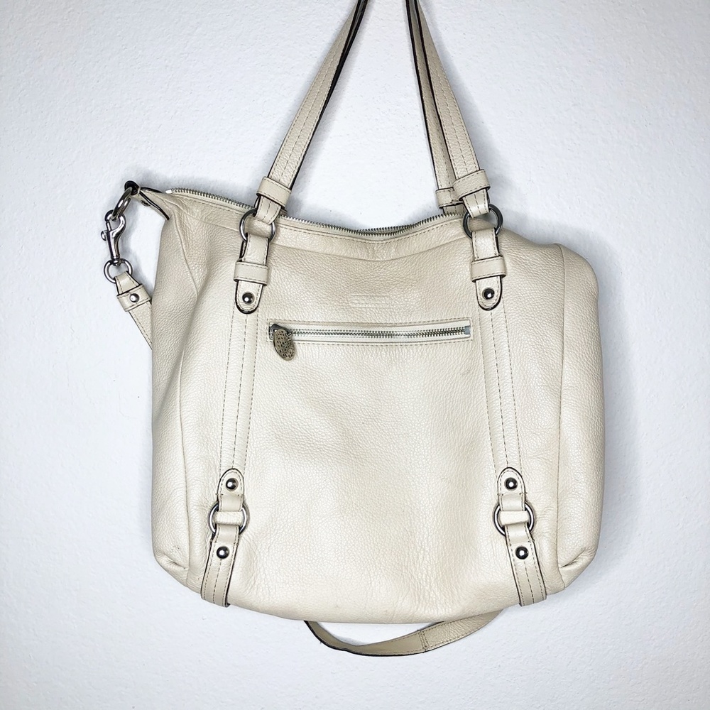 Coach Alexandra Convertible Leather Hobo Handbag - Picture 9 of 11